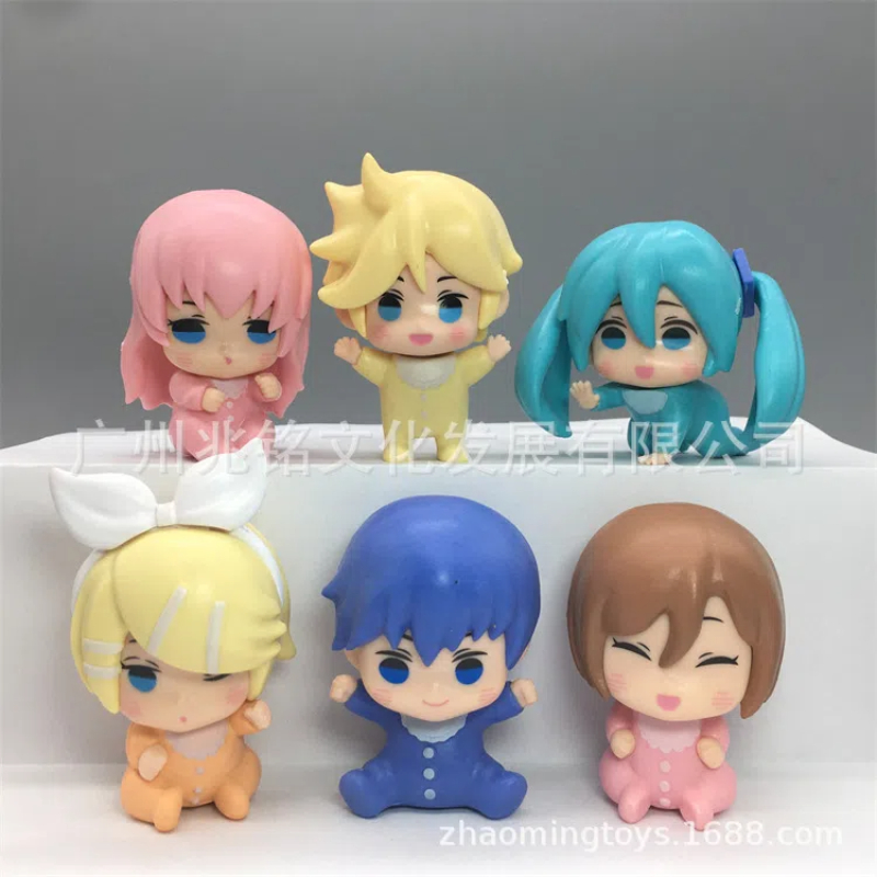 6pcs/set Anime Hatsune Miku q- - Baby Q Products 评论和价格