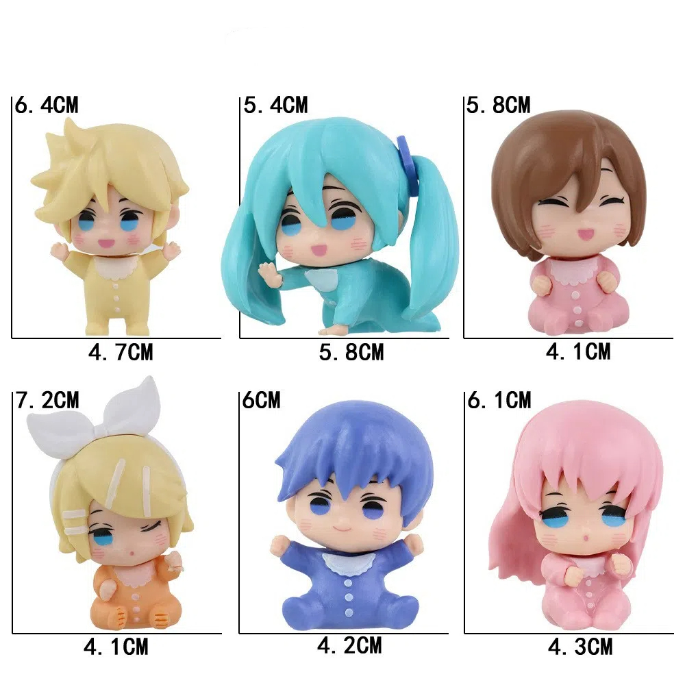 6pcs/set Anime Hatsune Miku q- - Baby Q Products 评论和价格
