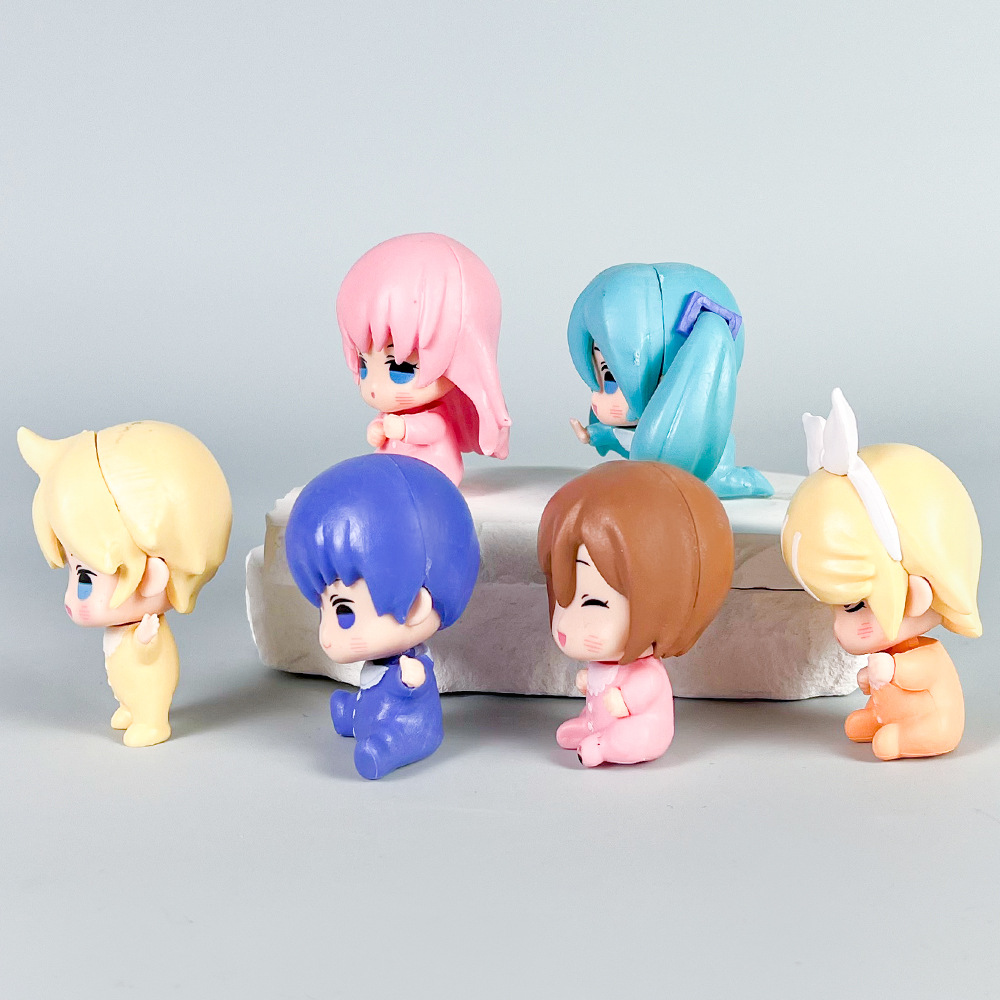6pcs/set Anime Hatsune Miku q- - Baby Q Products 评论和价格