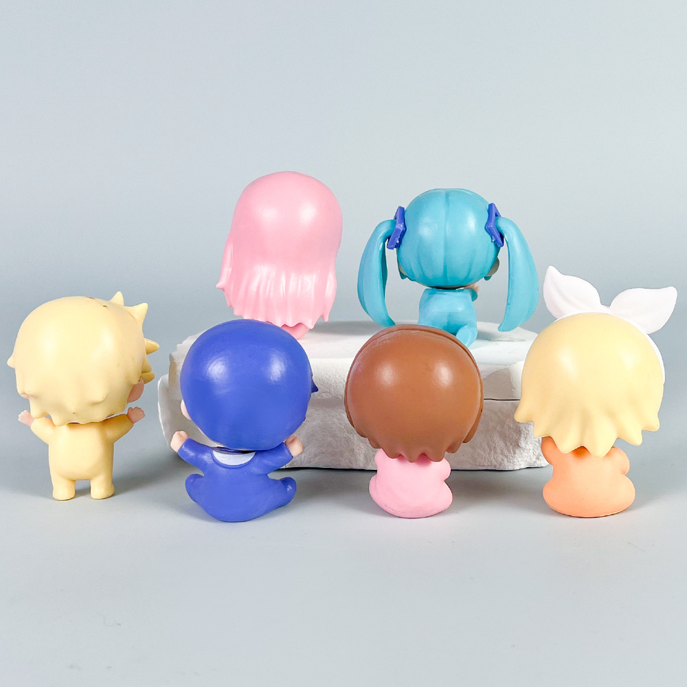 6pcs/set Anime Hatsune Miku q- - Baby Q Products 评论和价格