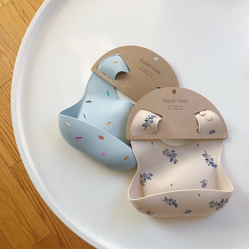 Baby Bibs Ins Style Print Wate - Silicone Baby Bibs 评论和价格