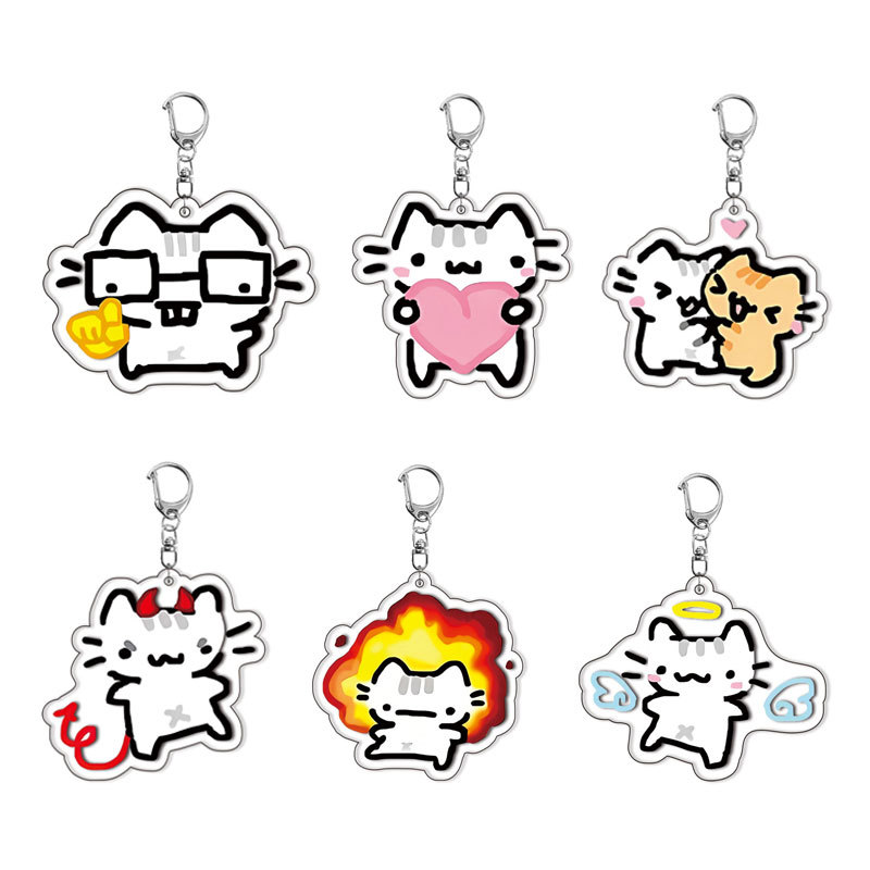 Cat Kitten Keychain Acrylic Lo - Baby Products With Zinc 评论和价格